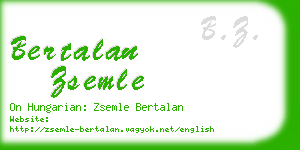 bertalan zsemle business card